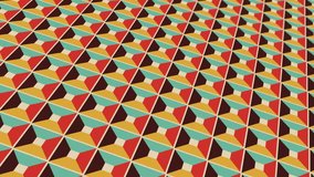  animated abstract pattern With geometric elements in retro vintage tones. gradient background
