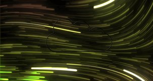 Animation of neon cloud icon over yellow trails. Abstract background, retro future and pattern concept digitally generated video. - Powered by Shutterstock - Get 15% off with code: PIKWIZARD15