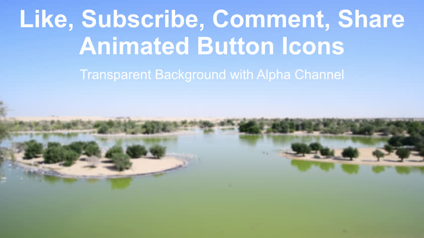 Like, Subscribe, Comment, Share Animated Button Icons on Transparent Background, Alpha Channel ProRes4444, 4 Options Available | Shutterstock HD Video #1100776841