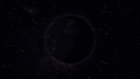Earth night in space seamless loop video with background