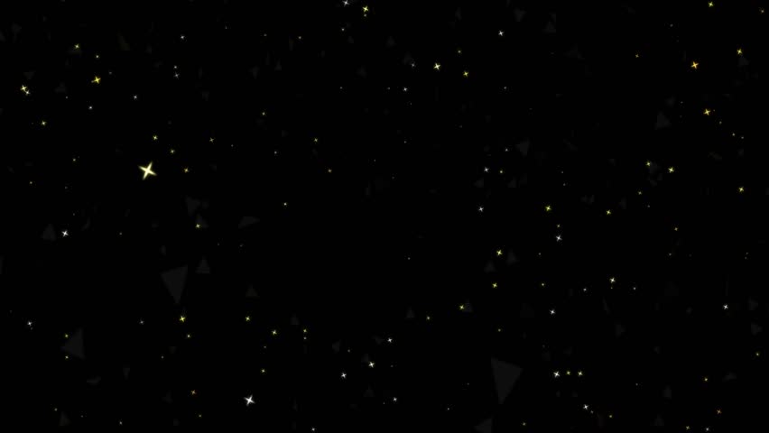 Million gold star and dark triangel flying and faded on the black screen background | Shutterstock HD Video #1100787585