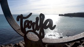 Tarifa coastal town in Spain Europe where Atlantic Ocean meets Mediterranean Sea Strait of Gibraltar