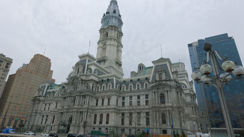 Philadelphia City Hall - travel photography Royalty-Free Stock Footage #1100798479