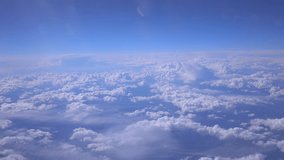 Flight above the clouds in 4k
