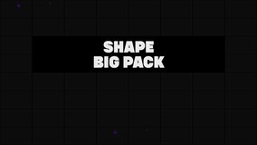 Shape Big Pack Motion Graphics is a dynamic and colorful pack with animated figures in minimalistic style. Full HD resolution and alpha channel included