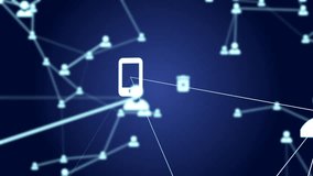 Global network connections and social networking concept. Network of connections and clouds on blue sky in the background.  - Powered by Shutterstock - Get 15% off with code: PIKWIZARD15