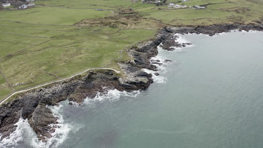 Aerial view of the new viewpoint by Portnoo in County Donegal, Ireland.