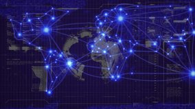 Animation of diverse, world map, globe and network of connections. data processing, technology and digital interface concept digitally generated video. - Powered by Shutterstock - Get 15% off with code: PIKWIZARD15