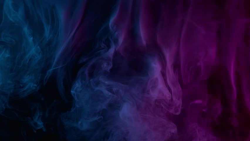 Super Slow Motion Shot of Atmospheric Neon Smoke Abstract Color Background at 1000fps. Royalty-Free Stock Footage #1100834641