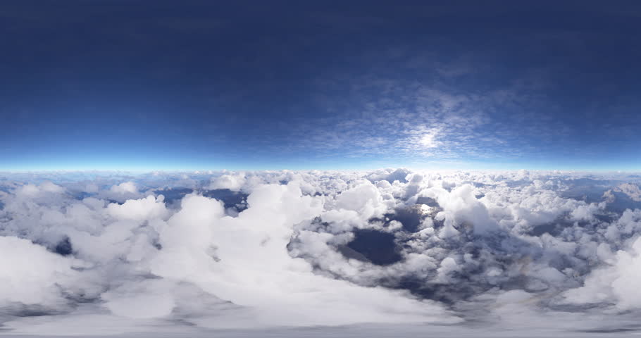 A 360-180 panorama of flying over the clouds. perfect for CG VFX projects.  | Shutterstock HD Video #1100843891