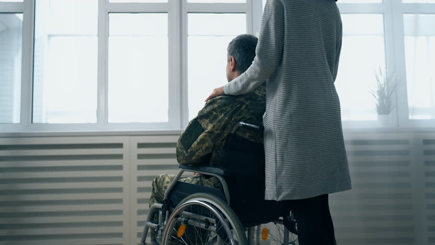 Army veteran with disability getting support from his wife, family, love
