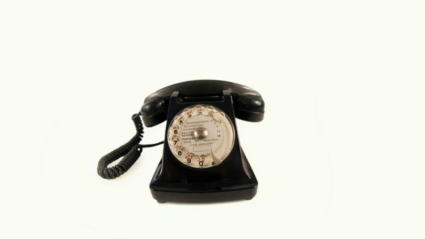 A stop motion shot of a classic rotary telephone with the handset jumping up and down Royalty-Free Stock Footage #1100853629