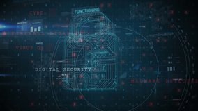Animation of data processing and padlock on blue background. global business and digital interface concept digitally generated video. - Powered by Shutterstock - Get 15% off with code: PIKWIZARD15