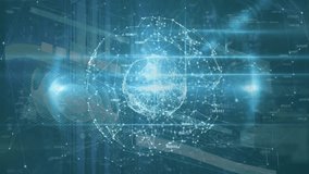 Animation of network of connections and data processing over server room. global business and digital interface concept digitally generated video. - Powered by Shutterstock - Get 15% off with code: PIKWIZARD15