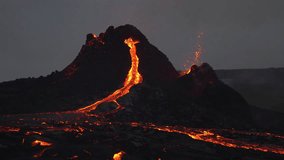 Volcano cone lava river arch Iceland 2021 - Powered by Shutterstock - Get 15% off with code: PIKWIZARD15