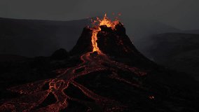 Volcanic eruption Iceland 2021 orange glowing lava landscape - Powered by Shutterstock - Get 15% off with code: PIKWIZARD15