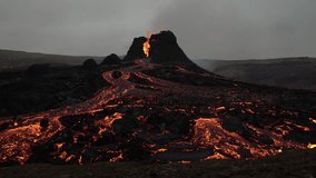 Volcanic eruption Iceland 2021 cone and lava flow wide - Powered by Shutterstock - Get 15% off with code: PIKWIZARD15