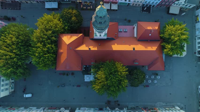 Old Town Zielona Gora Stare Miasto Ratusz Rynek Aerial View Poland