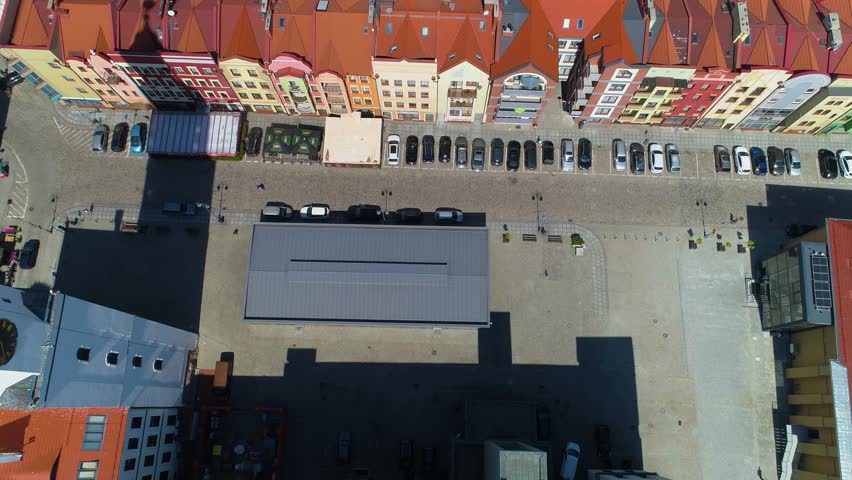 Old Town Market Square Glogow Ratusz Rynek Aerial View Poland