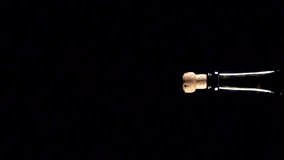 Super slow motion shot of champagne explosion, opening champagne bottle closeup. Filmed on high speed cinema camera, 4k1000fps - Powered by Shutterstock - Get 15% off with code: PIKWIZARD15