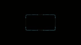 Video overlay template futuristic cyber frame and technology concept