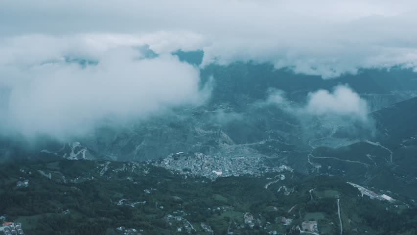 Aerial view of Artvin Beautiful nature landscape. 4K Footage in Turkey