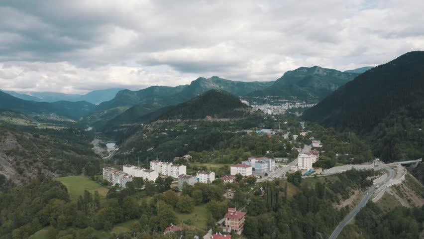 Aerial view of Artvin Beautiful nature landscape. 4K Footage in Turkey