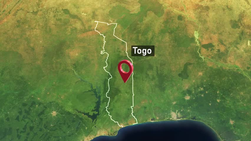 Togo Country Zoom from Space to Earth