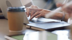 Productivity, planning and business people with laptop tablet and technology in workspace, coffee shop or cafe for digital marketing. Woman hands typing on keyboard for online web software management - Powered by Shutterstock - Get 15% off with code: PIKWIZARD15