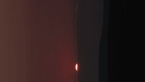 Vertical Video Red Sunrise Closeup Time Lapse