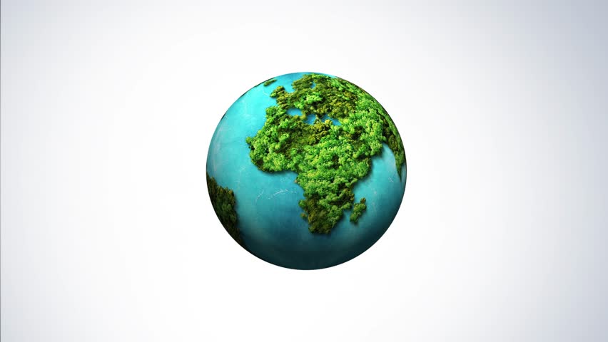 Green World Map animation- Earth day video tree or forest shape of world map isolated on white background. Earth Day or Environment day Concept. Green earth with electric car. Paris agreement concept. | Shutterstock HD Video #1100889383