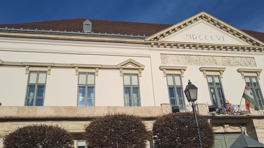 Sándor Palace, Budapest Hungary. Exterior of Building Hungarian President Office