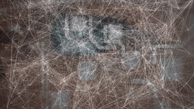 Animation of connections and integrated circuit over eye of caucasian woman. Network, connections, communication and technology concept digitally generated video. - Powered by Shutterstock - Get 15% off with code: PIKWIZARD15