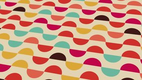 animated abstract pattern with geometric elements in multicolored tones gradient background