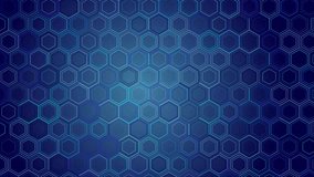 4K Animated Modern luxury abstract background with golden line elements. modern blue for presentation