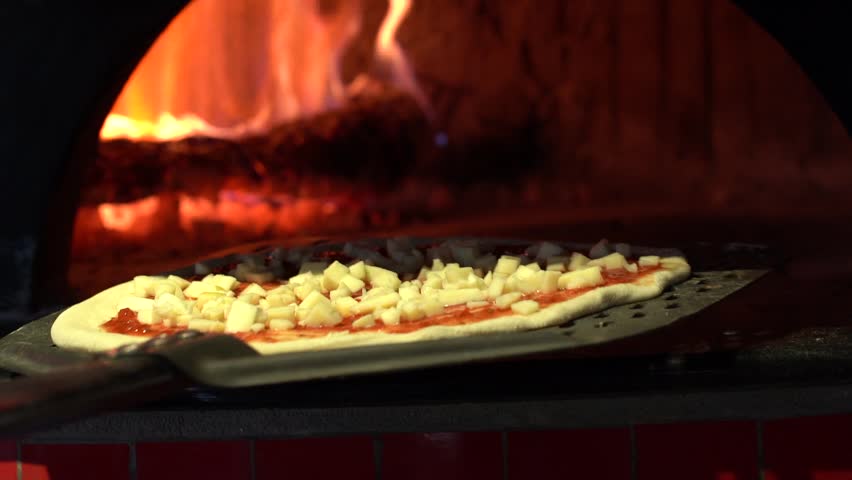 wood fire pepperoni pizza cinematic Royalty-Free Stock Footage #1100902731