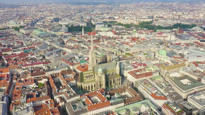 Inscription on video. Vienna, Austria. St. Stephen