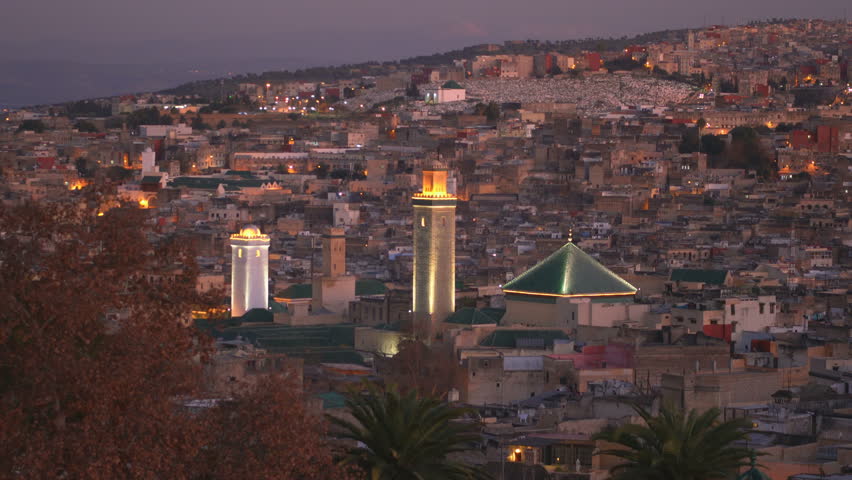 General view of the Fez, Morocco, Africa. Royalty-Free Stock Footage #1100911757
