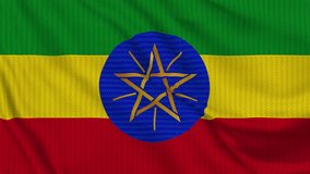 Flag of Ethiopia. High quality 4K resolution video.