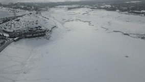 Frozen Qargha in kabul, Aerial video of Afghanistan
