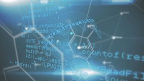 Dna structure and data processing over spinning globe against blue background. medical research and science technology concept - Powered by Shutterstock - Get 15% off with code: PIKWIZARD15