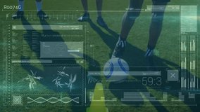 Digital interface with data processing against african american male soccer player practicing. sports and technology concept - Powered by Shutterstock - Get 15% off with code: PIKWIZARD15