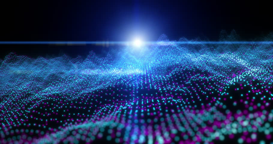Digital wave with animation, circuit and 3d or program coding. Tech, future and futuristic technology or cybersecurity, ai and illustration of software, data or iot or database in cyber space | Shutterstock HD Video #1100930553