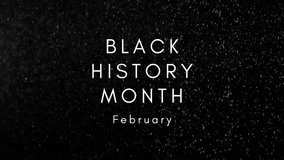 Black History Month February Video HD Animation Live Star Falling Dark Style