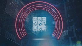 Animation of qr code and data processing over server. global online security, digital interface and data processing concept digitally generated video. - Powered by Shutterstock - Get 15% off with code: PIKWIZARD15