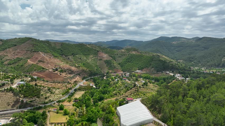 Farm Landscapes Background Texture 4 K Aerial View