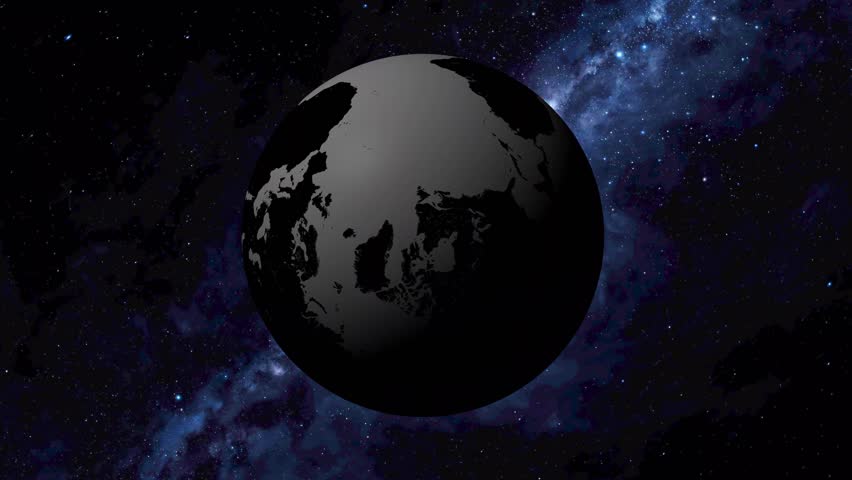 View of Earth planet Rotating on space or galaxy and stars milky way, Animation of Earth planet seen from space.	 Royalty-Free Stock Footage #1100946949
