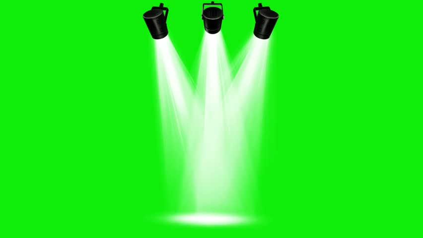 footage of luxury stage lights, beautiful spotlights, with green screen. Royalty-Free Stock Footage #1100949641