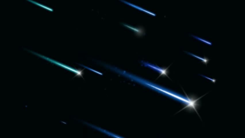 Animated footage of shooting stars, with cool moves. Royalty-Free Stock Footage #1100949735