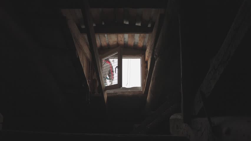 Snow removal from the roof rope access